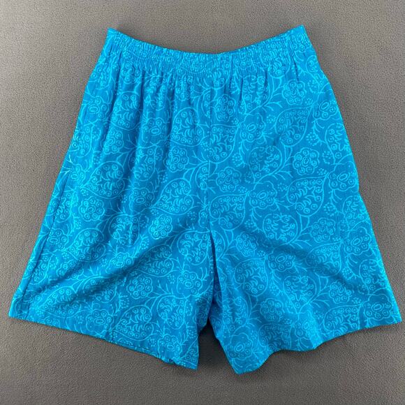 Vintage NOS 80s 90s Two Potato Resort Wear Button Down Shirt + Shorts Set S Blue - Picture 5 of 9